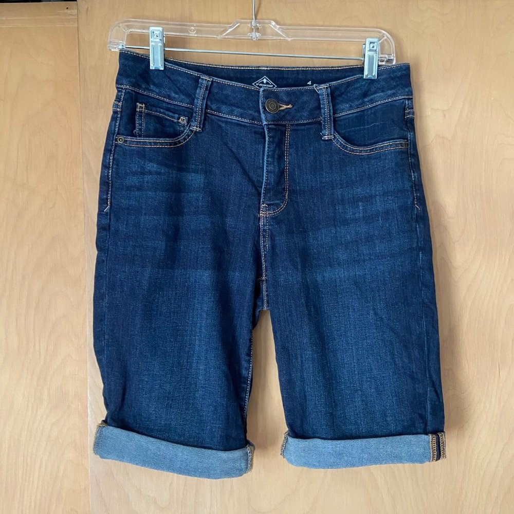 St. John's Bay Bermuda Denim Shorts Womens Size 4